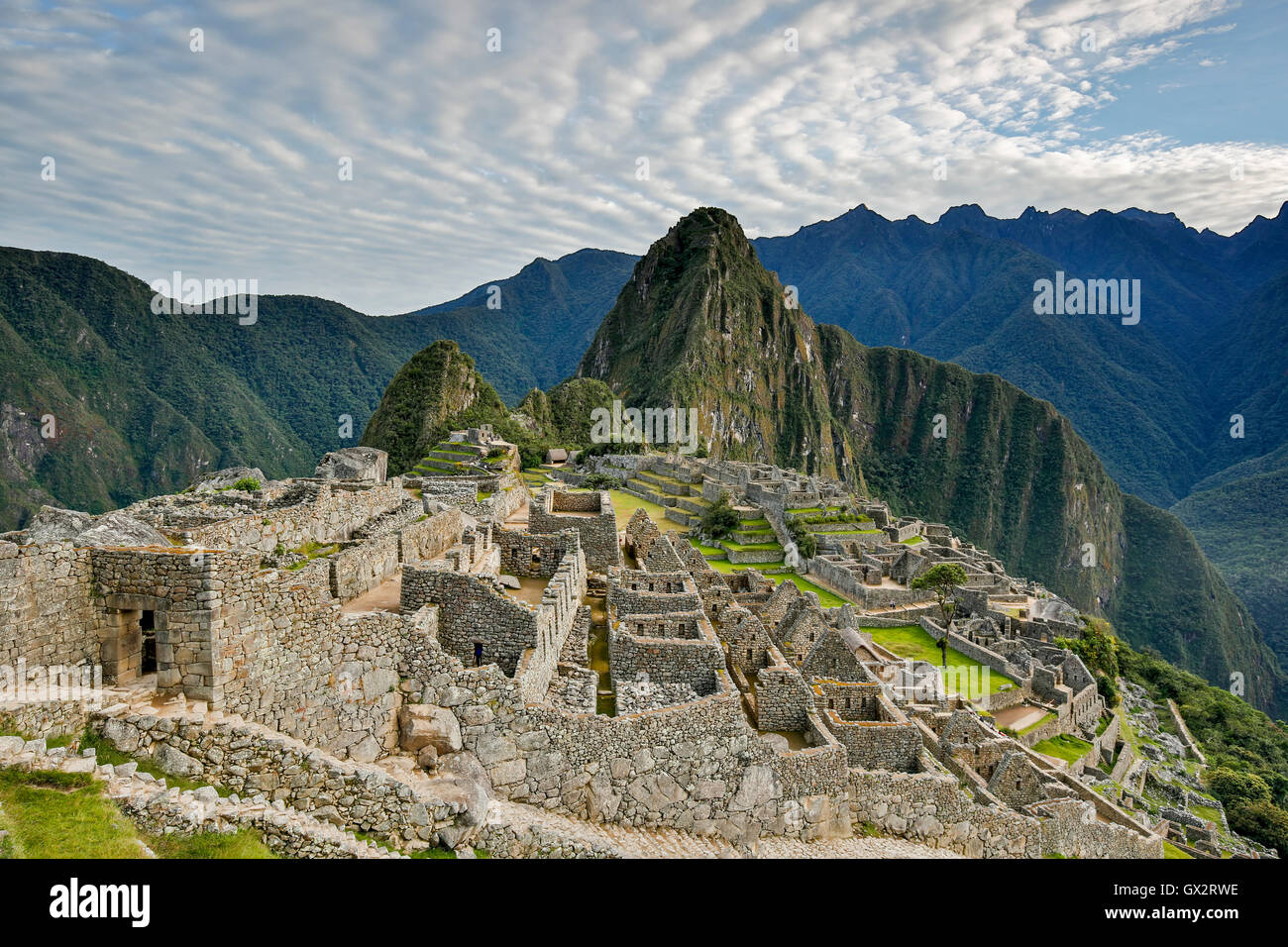 Ruines de Machu Picchu, Cusco, Pérou Banque D'Images
