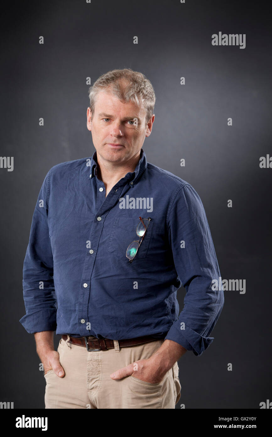 Mark Haddon, le romancier anglais, à l'Edinburgh International Book Festival. Edimbourg, Ecosse. 23 août 2016 Banque D'Images