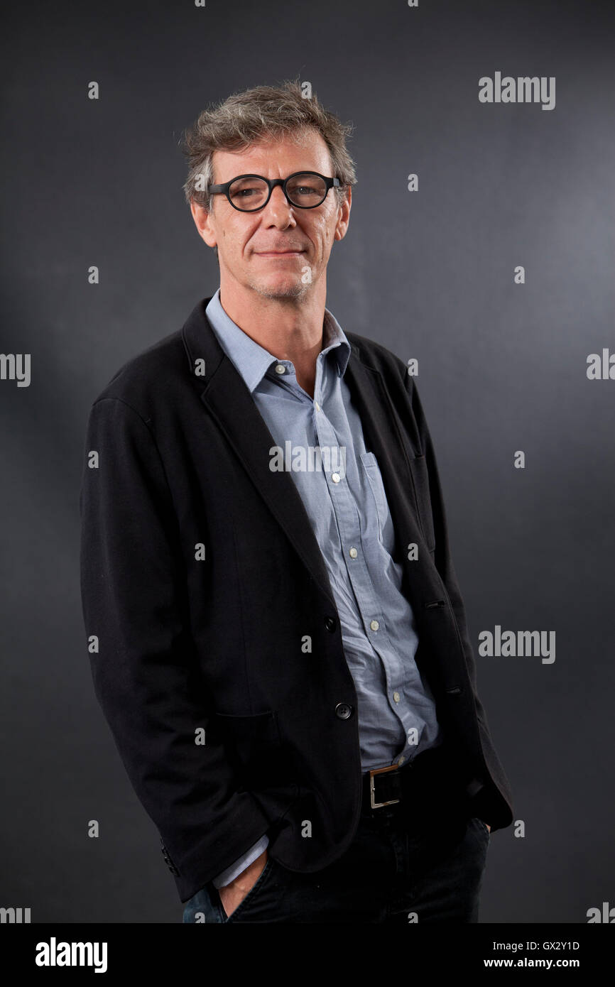 Alvaro Enrigue, le romancier Mexicain, à l'Edinburgh International Book Festival. Edimbourg, Ecosse. 23 août 2016 Banque D'Images