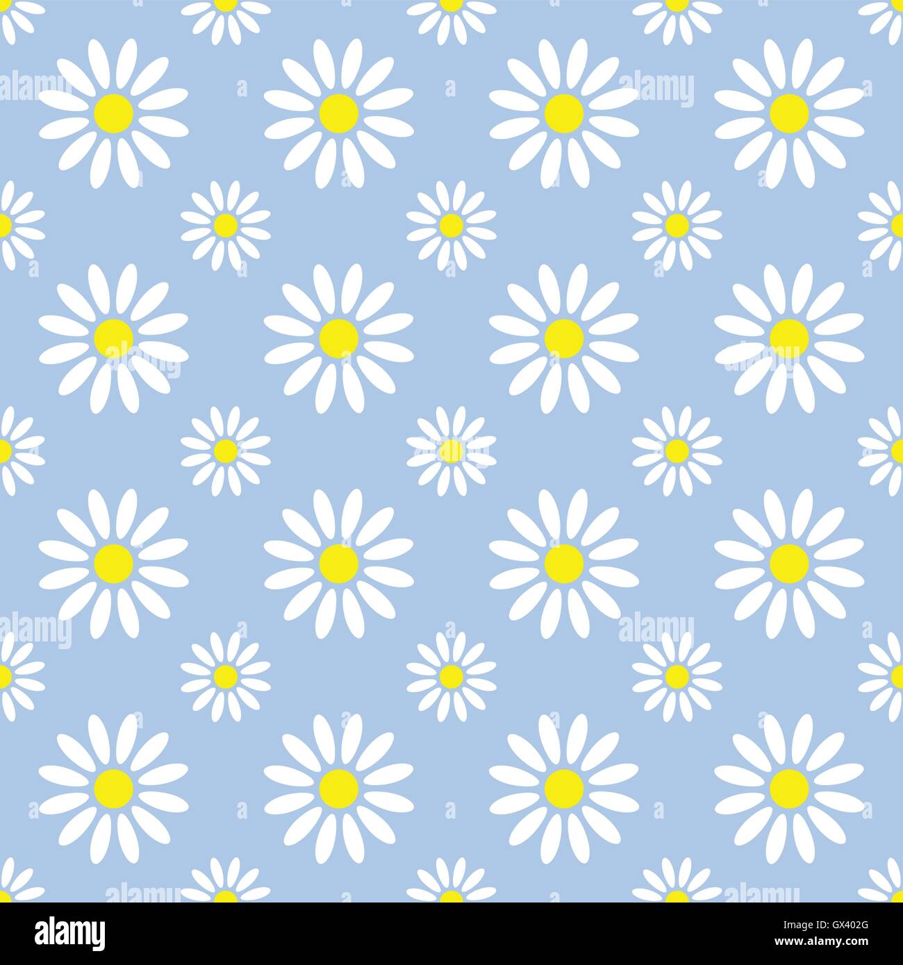 Résumé de l'été. motif transparent camomille Fleurs pattern design graphique vectoriel Illustration de Vecteur