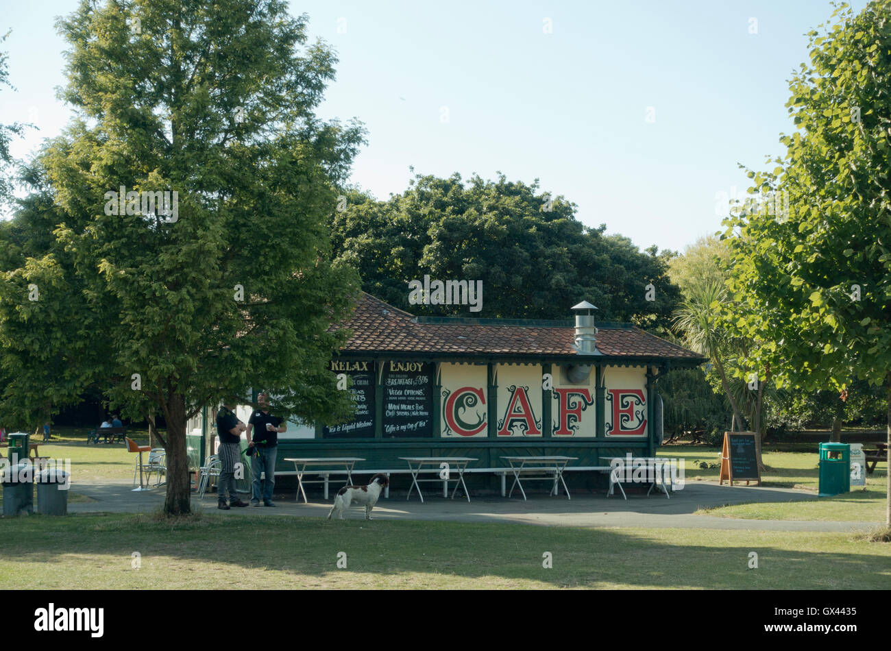 Grove Park Cafe à Weston-Super-Mare dans le Somerset - Angleterre Banque D'Images