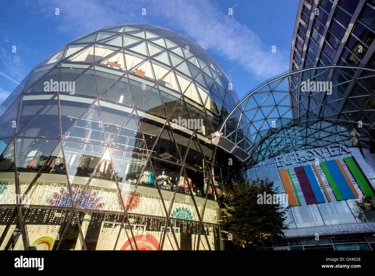 Centre d'affaires et de Shopping Centre Eurovea comprenant, Bratislava, Slovaquie, Europe Banque D'Images