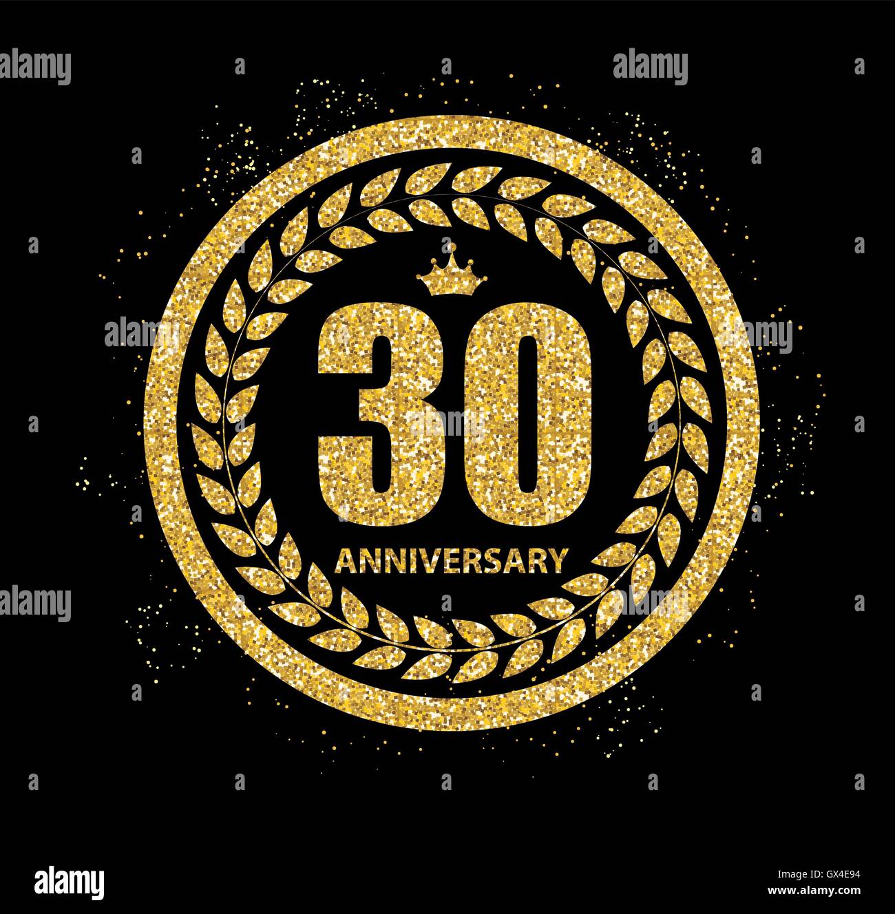 30 ans anniversaire Logo du modèle Vector Illustration Illustration de Vecteur