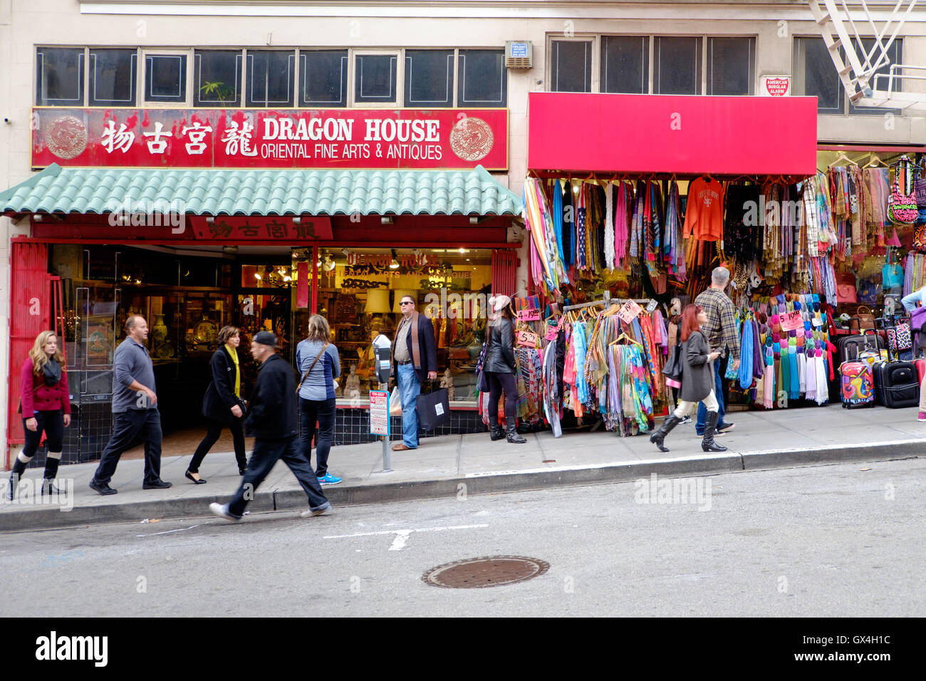 Boutiques dans China Town San Francisco USA Banque D'Images
