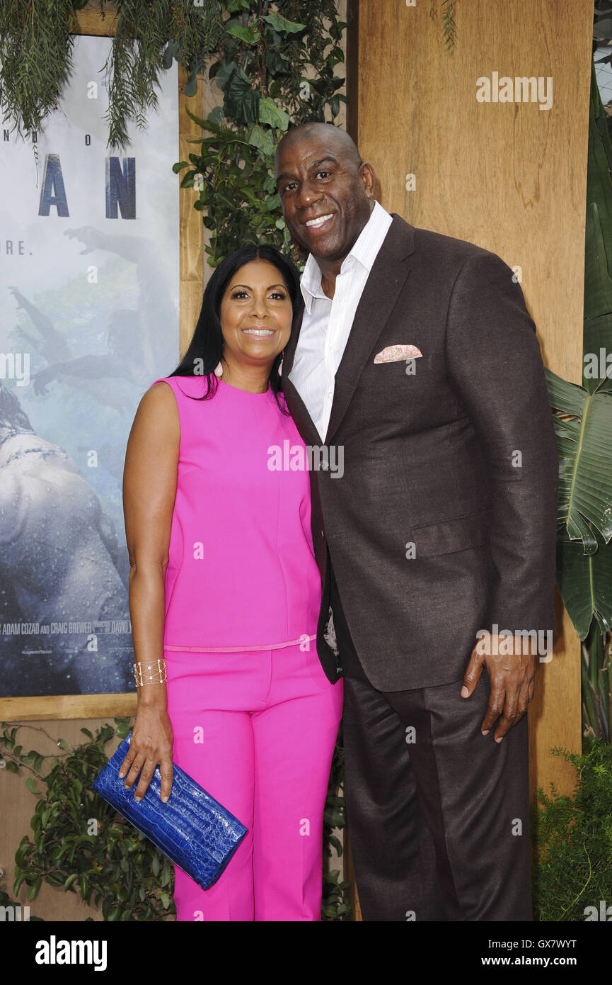 Première du film de la légende de Tarzan : Earlitha avec Kelly, Magic Johnson Où : Los Angeles, California, United States Quand : 28 Oct 2016 Banque D'Images