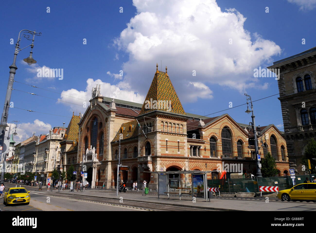 L'nagycsarnok, grand marché, Budapest, Hongrie Banque D'Images