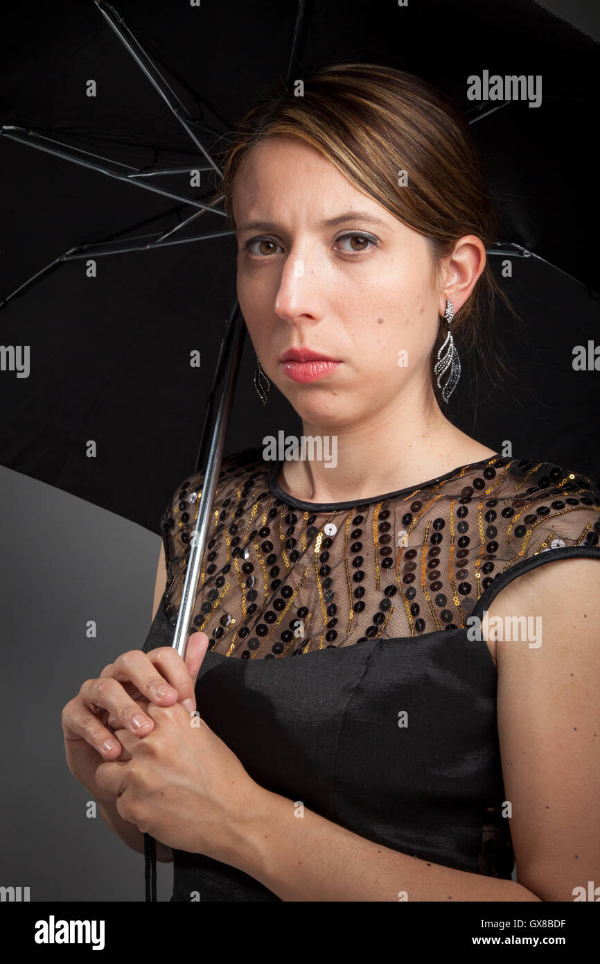 Belle caucasian girl in studio Banque D'Images