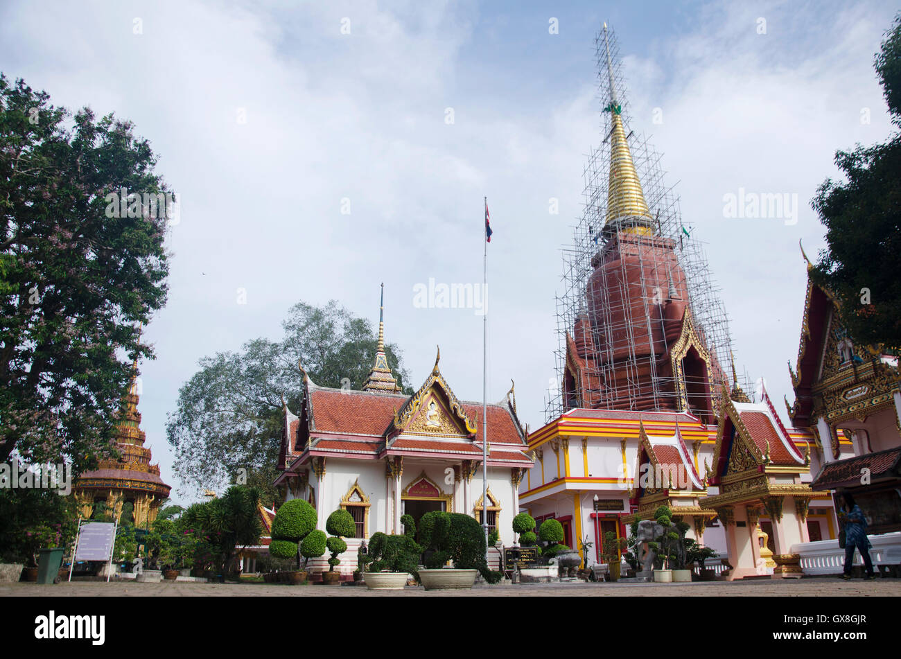 Wat Chang Hai pour Ratburanaram personnes visitent et priez Luang Pu Thuat le 13 juillet 2016 à Pattani provinces du sud de la Thaïlande Banque D'Images
