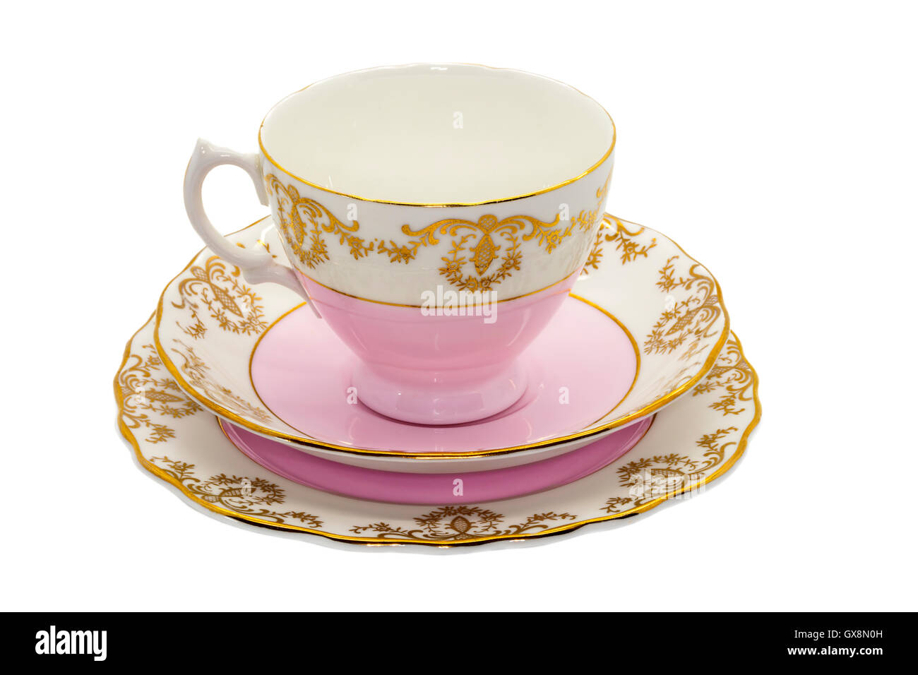 La chine antique tasse thé et petit gâteau. Banque D'Images