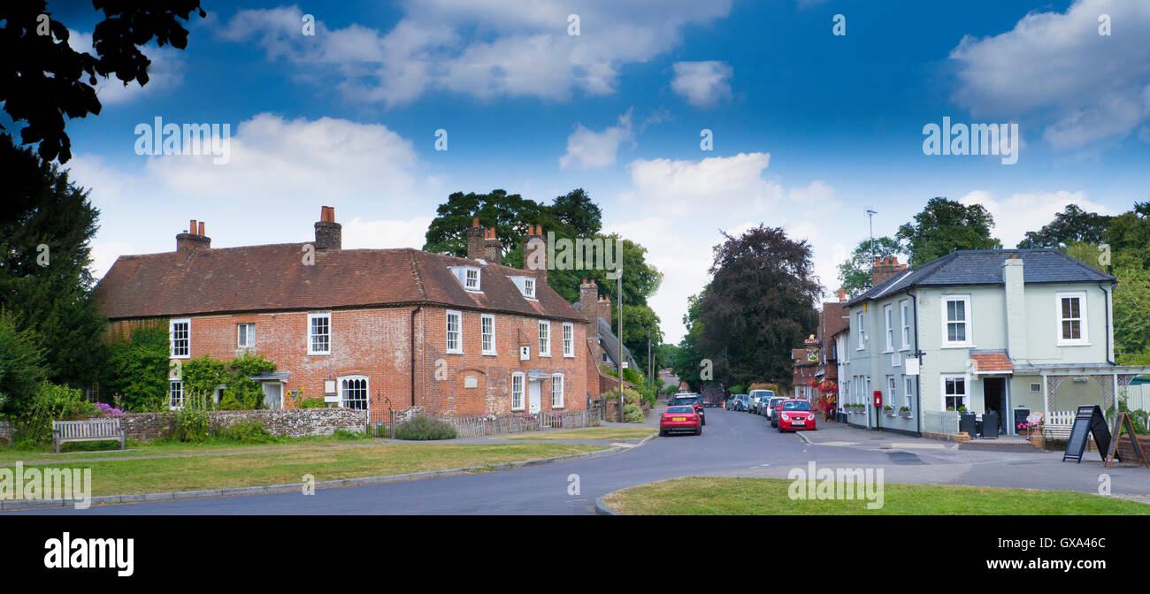 Village de Chawton, Hampshire, Angleterre Banque D'Images