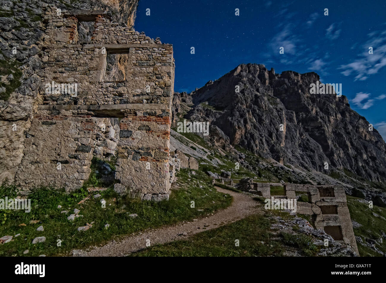 Les stations italiennes de la Grande Guerre - Location Ospedaletti - Falzarego - Dolomiti Banque D'Images