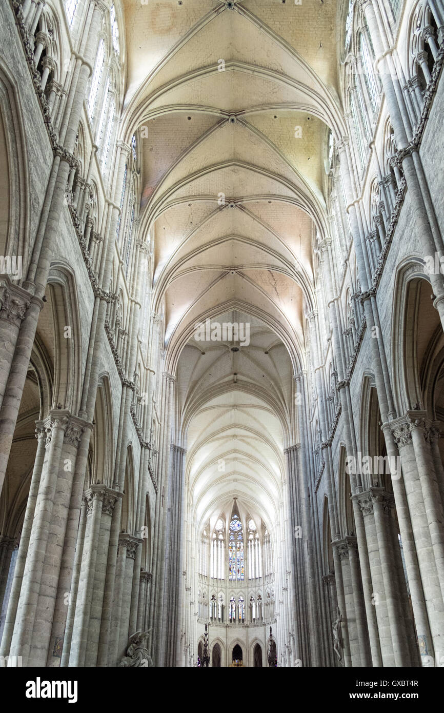 La Cathédrale de Laon, (Cathédrale Notre-Dame de Laon). La France. Banque D'Images