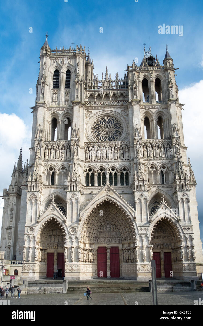 La Cathédrale de Laon, (Cathédrale Notre-Dame de Laon). La France. Banque D'Images