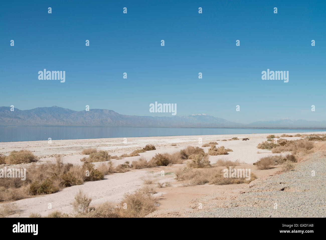 Vue paysage, Salton Sea, en Californie , USA Banque D'Images