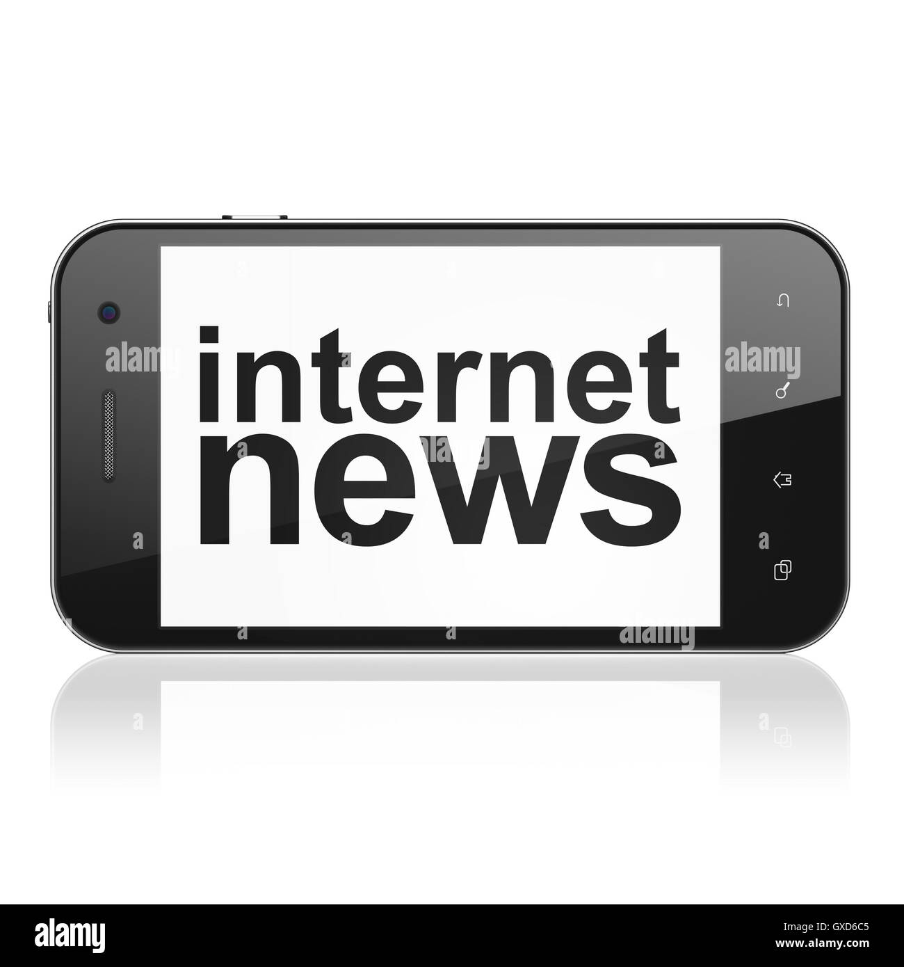 News concept : Internet News sur smartphone Banque D'Images
