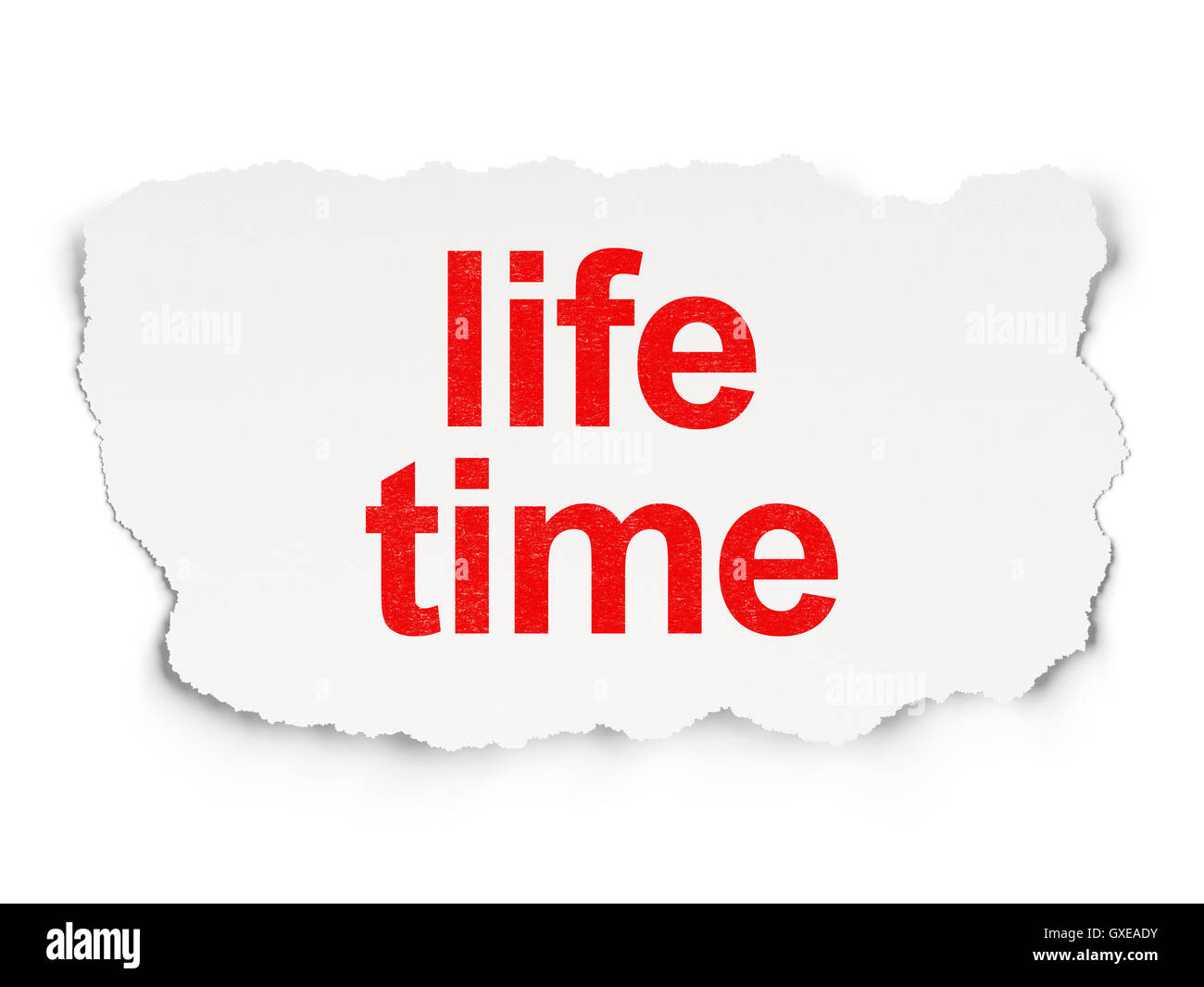 Concept du temps : le temps de la vie sur fond de papier Banque D'Images