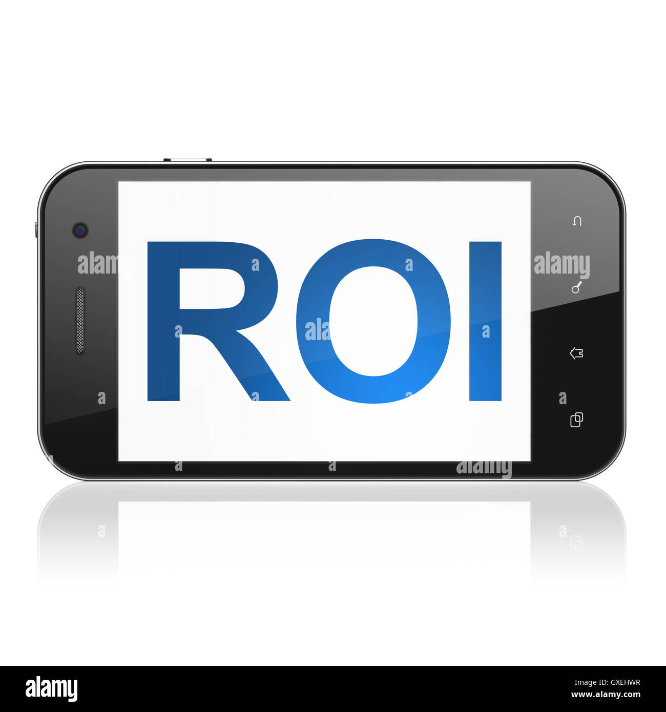 Finances concept : ROI sur smartphone Banque D'Images