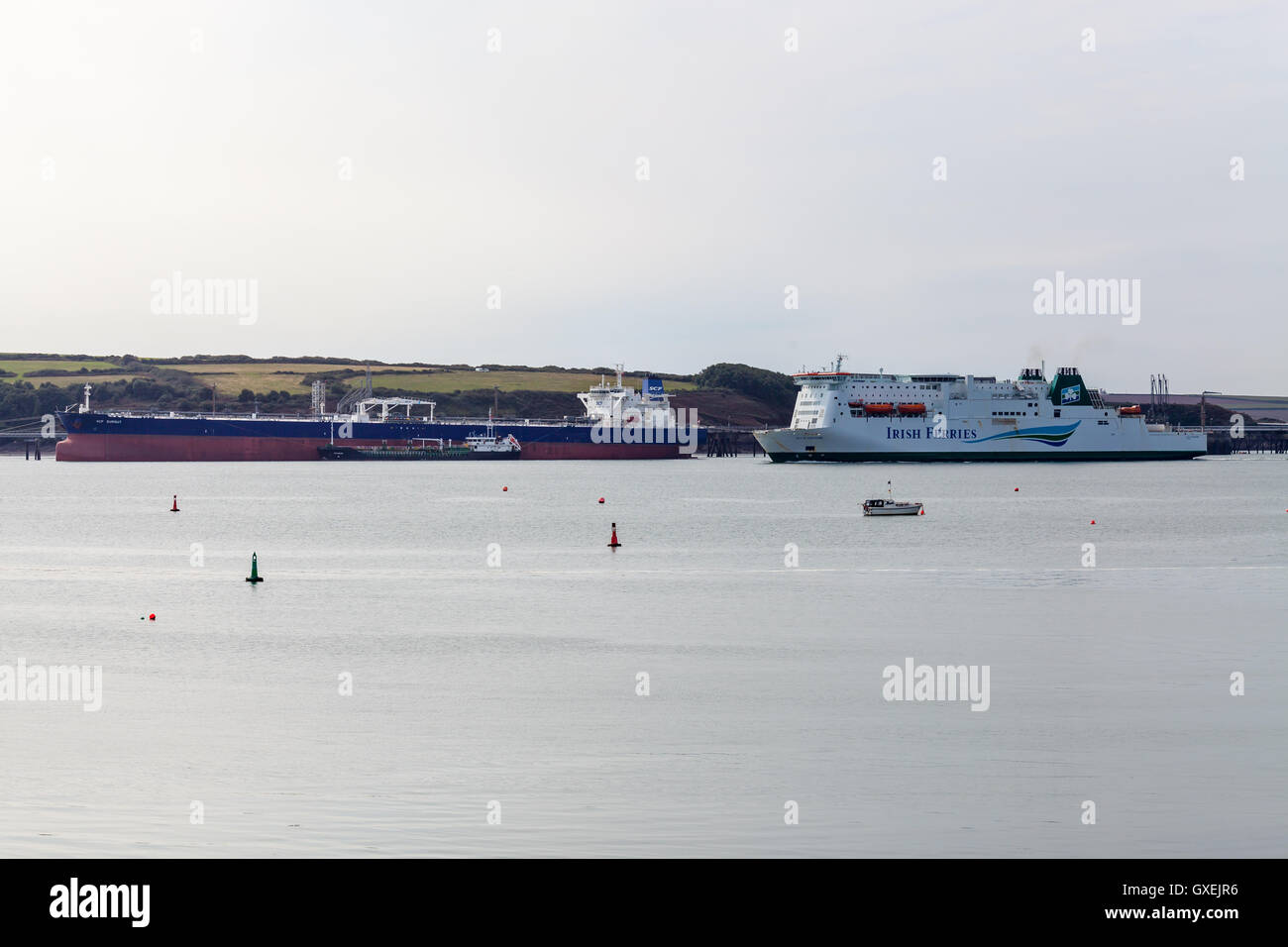 Stena Line Ferry de l'Irlande, l'île de Inishmore, à Pembroke Dock Banque D'Images