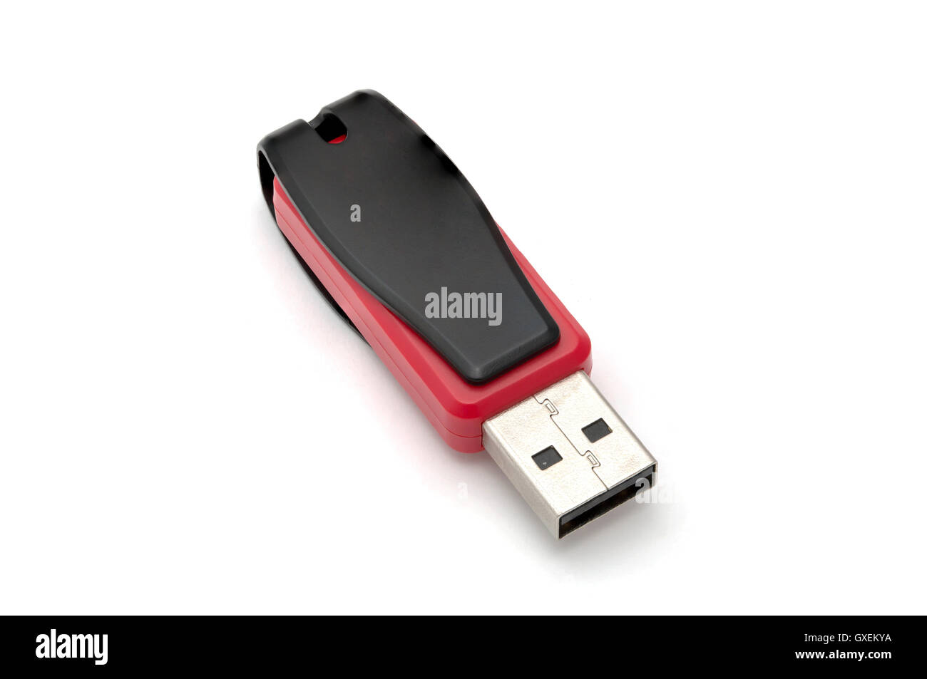 La mémoire flash USB isolé sur fond blanc Banque D'Images