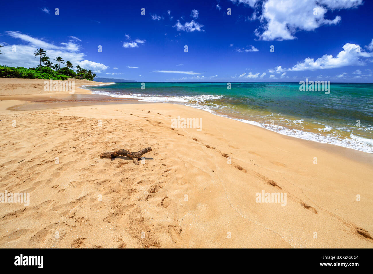 Sunset Beach Oahu Banque D'Images