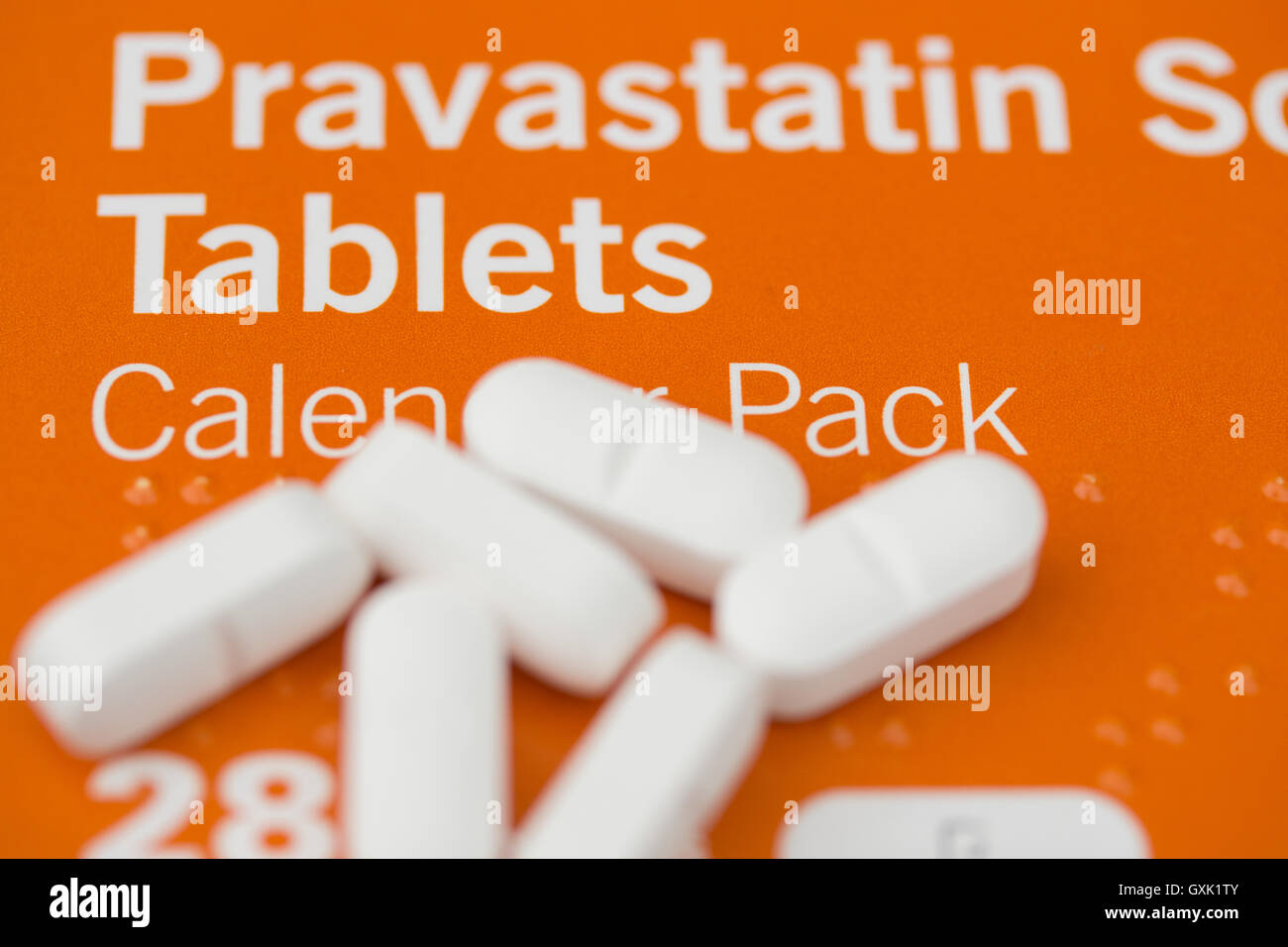 La pravastatine comprimés faites par Almas Phramaceuticals pour le contrôle du cholestérol et des maladies du cœur Banque D'Images