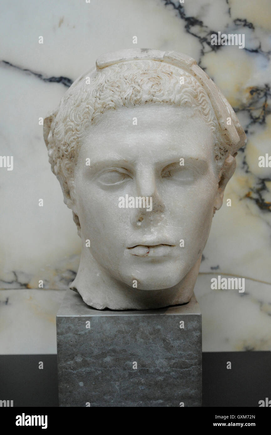 La tête d'un athlète romain, copie d'un original grec par Myron, autour de 450 avant JC. En. Musée d'antiquités orientales et méditerranéennes. Stockholm. La Suède. Banque D'Images