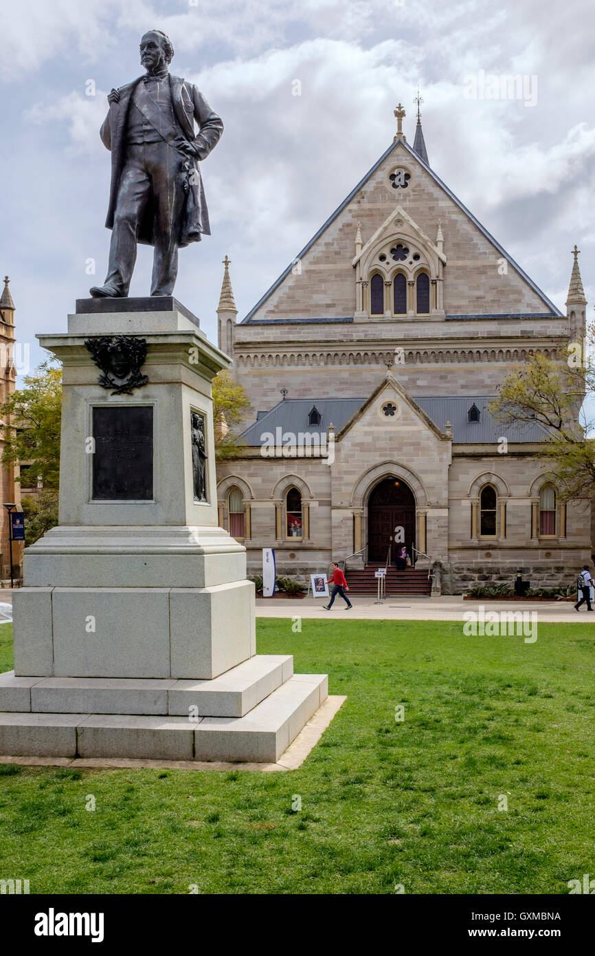 L'Université d'Adélaïde's Elder Hall sur le campus au centre-ville de North Terrace Adelaide. Banque D'Images