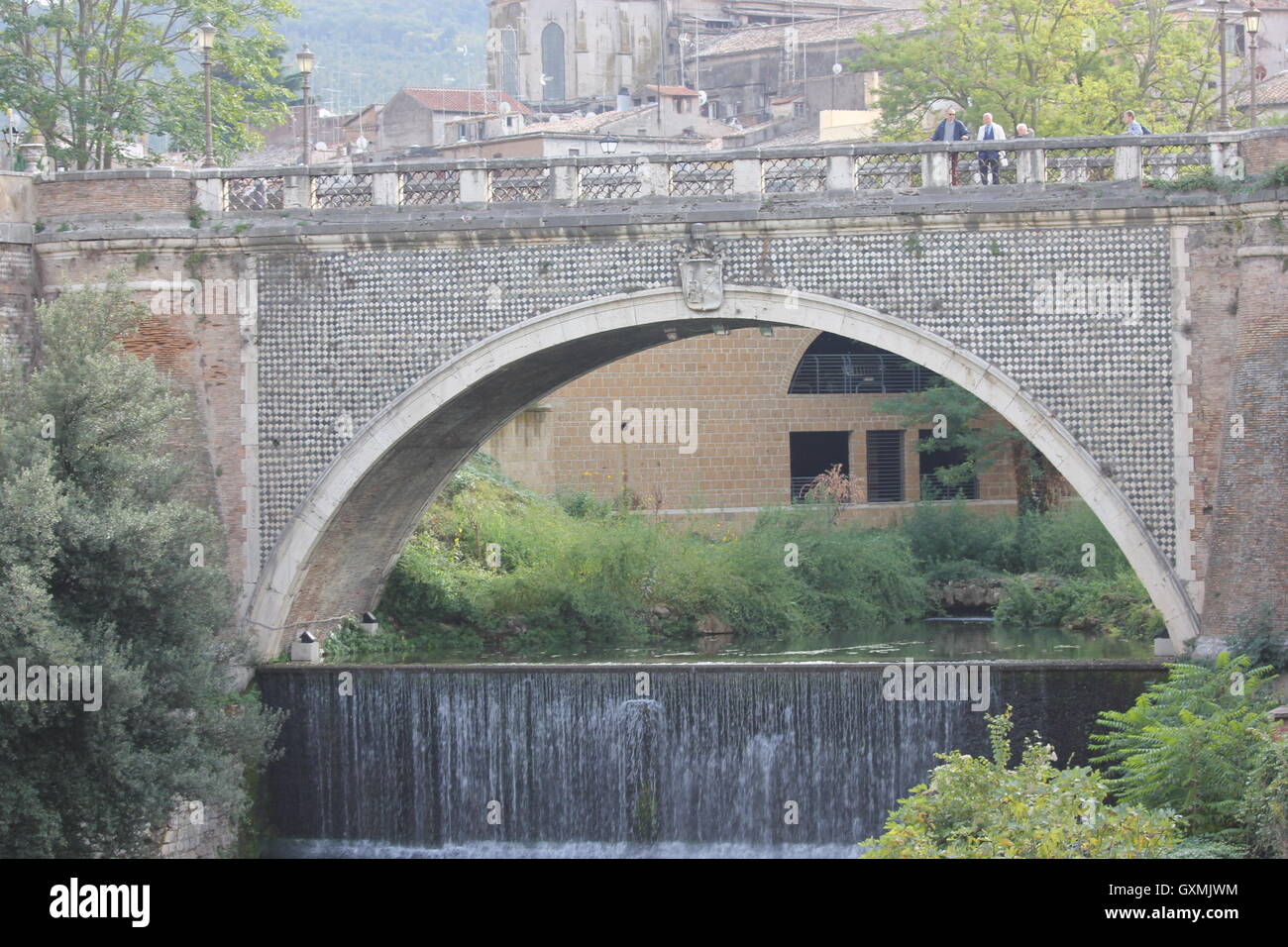 Ancien pont Grégorien, Tivoli, Italie Banque D'Images Ancien pont Grégorien, Tivoli, Italie Banque D'Images