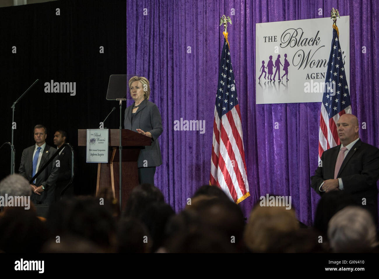 Washington DC, USA. 16 Septembre, 2016. Hillary Clinton s'exprime à l'ordre du jour de femmes noires Symposium annuel . Credit : Rudy k/Alamy Live News Banque D'Images