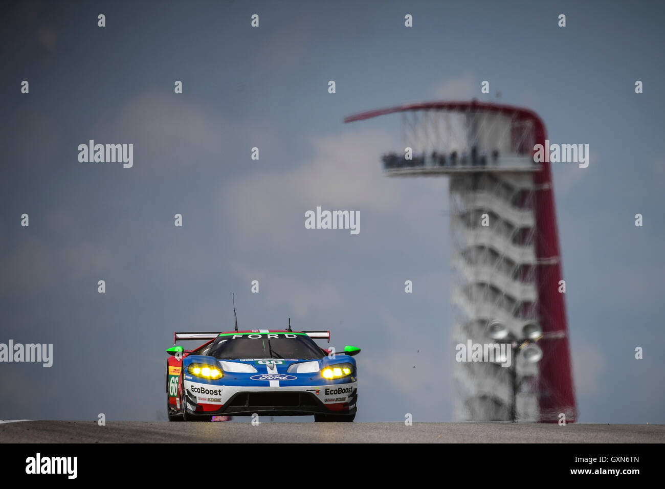 16.09.2016. Circuit of the Americas, Austin, Texas, États-Unis. WEC 6 heures les qualifications. # 66 L'équipe de Chip Ganassi Ford UK (USA) FORD GT LMGTE PRO STEFAN MUCKE (DEU) OLIVIER PLA (FRA) Banque D'Images