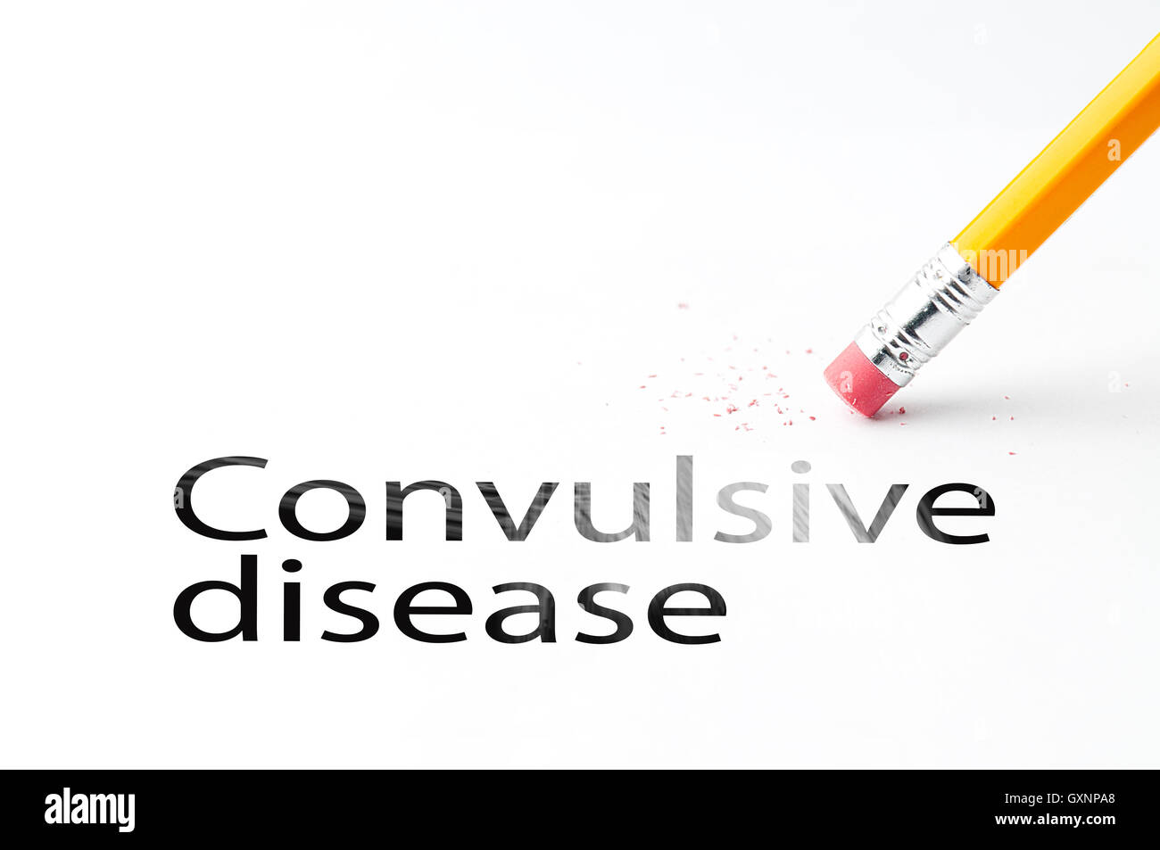 Crayon avec gomme maladies convulsives Banque D'Images