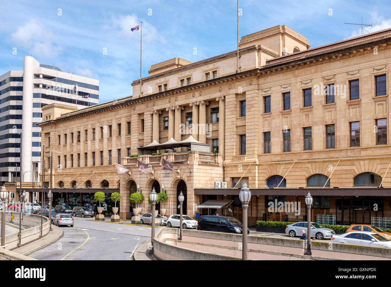 La façade ouvragée de l'architecture de l'Adelaide Casino Banque D'Images