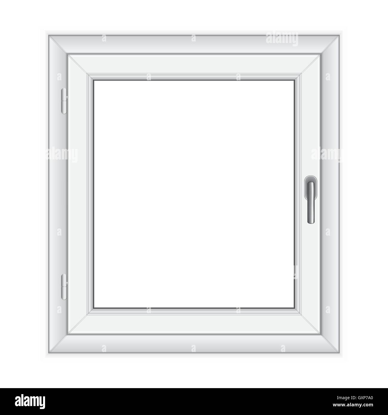 PVC Blanc fenêtre vecteur isolé sur fond blanc Illustration de Vecteur