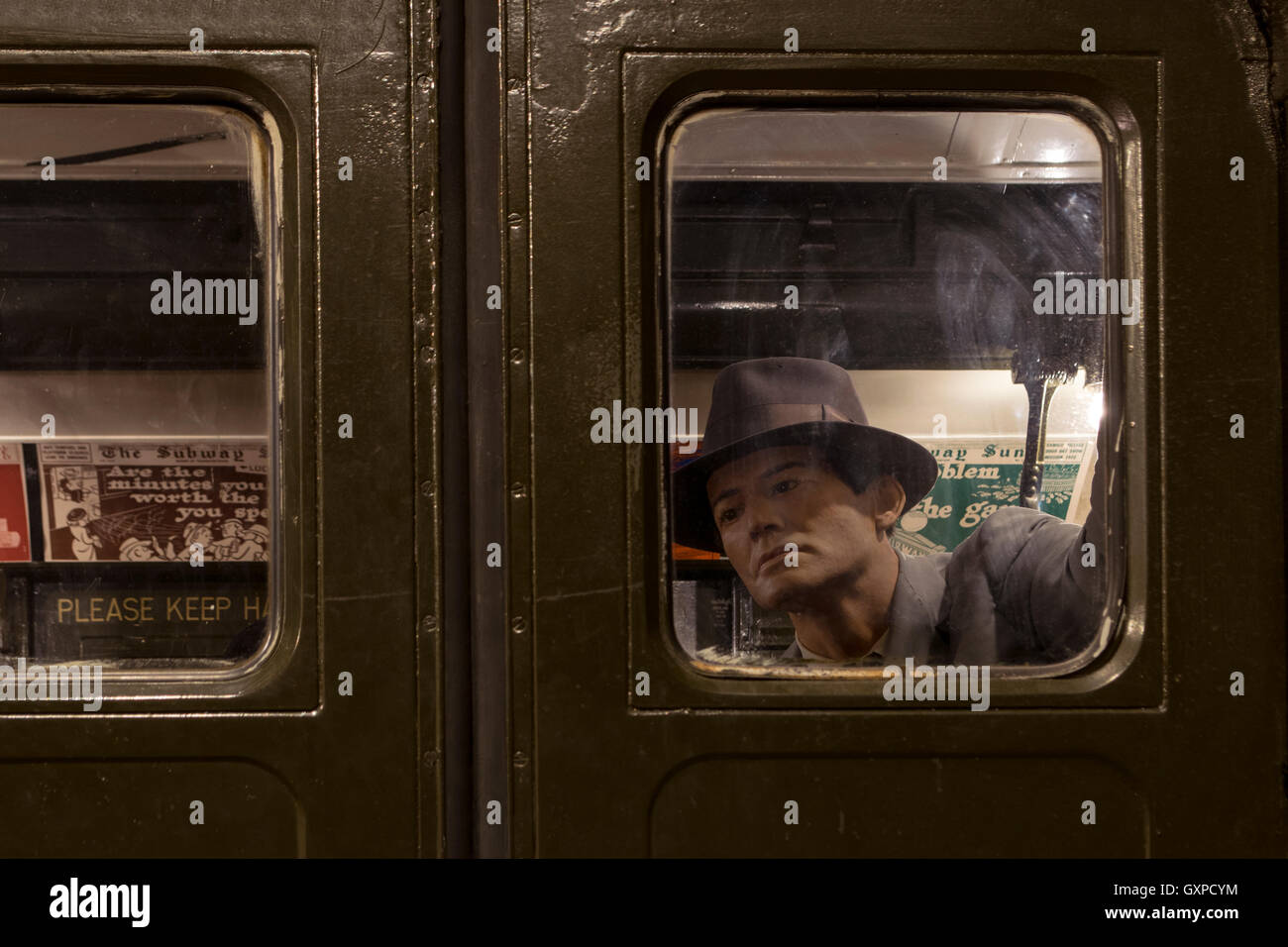 Ancienne pièce de métro de New York au New York State Museum Banque D'Images
