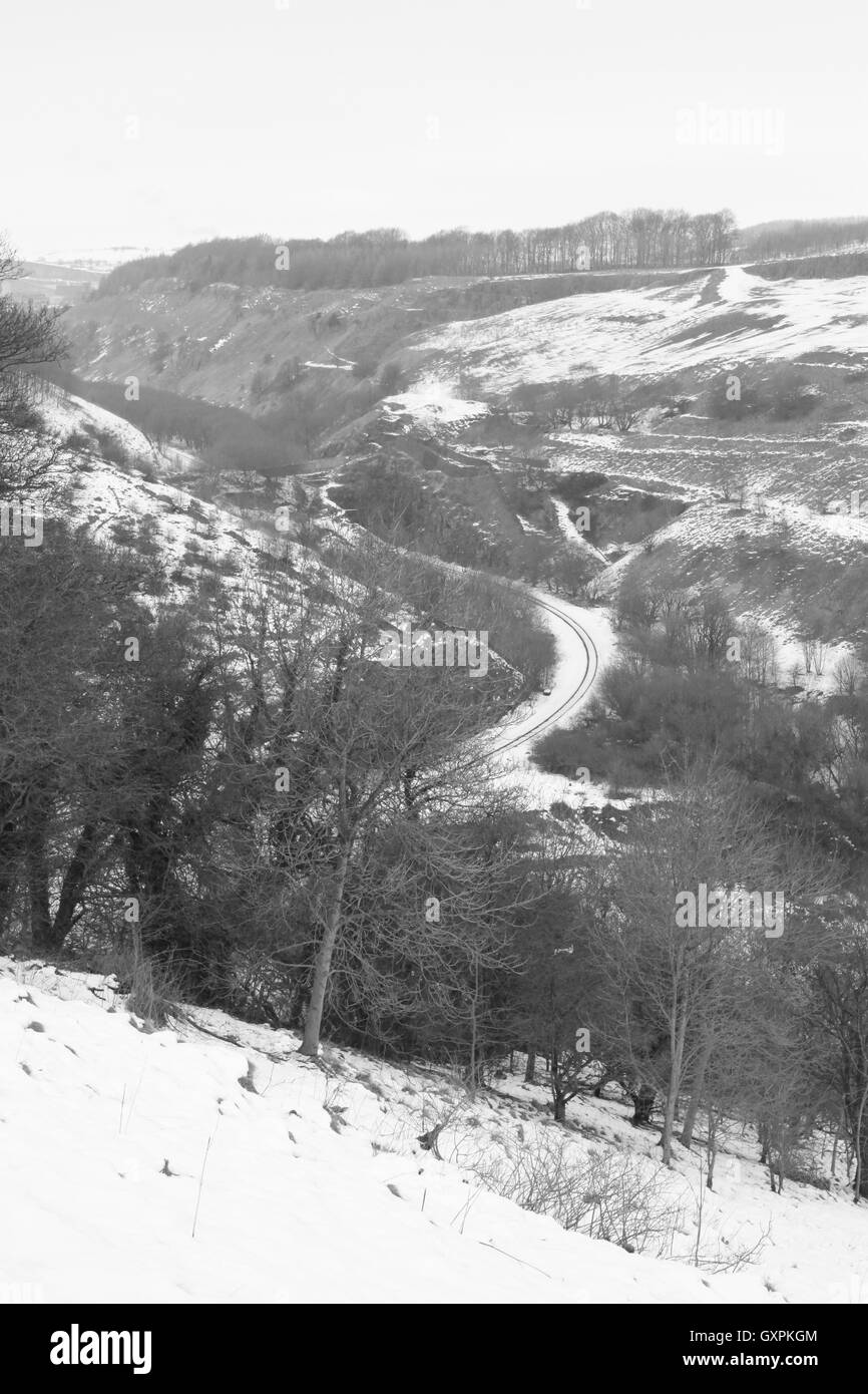 Snowy Peak District, Derbyshire Buxton neige festive Banque D'Images