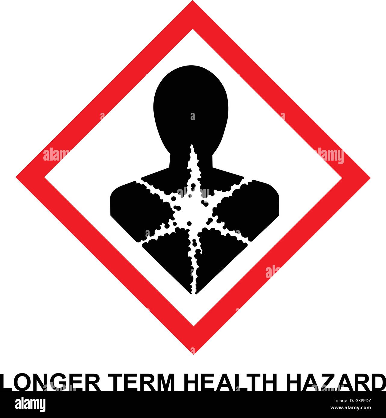 Pictogramme de danger - danger pour la santé à plus long terme, signe  d'avertissement de danger pour la santé à plus long terme, d'illustration  vectorielle, isolé Image Vectorielle Stock - Alamy