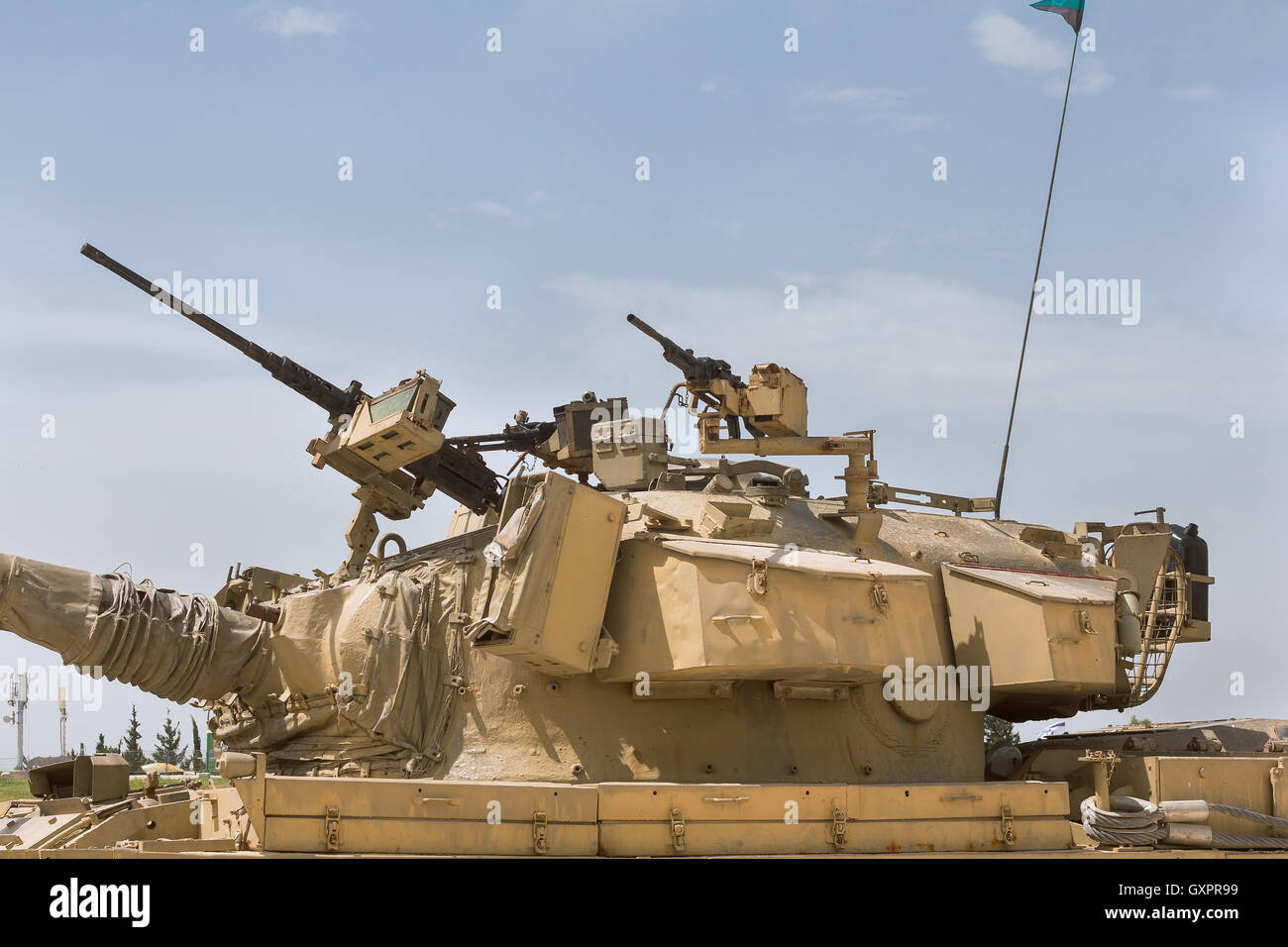 Collection de vieux tanks et des véhicules blindés en Israël Banque D'Images