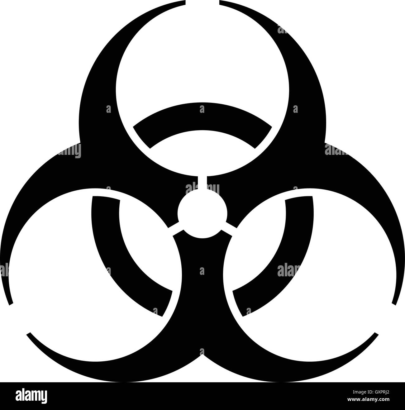 Symbole biohazard biohazard international, vecteur, illustration vecteur isolé signe. Illustration de Vecteur
