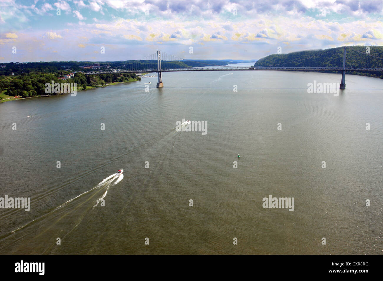 Mid-Hudson Bridge sur le fleuve Hudson Poughkeepsie New York Banque D'Images