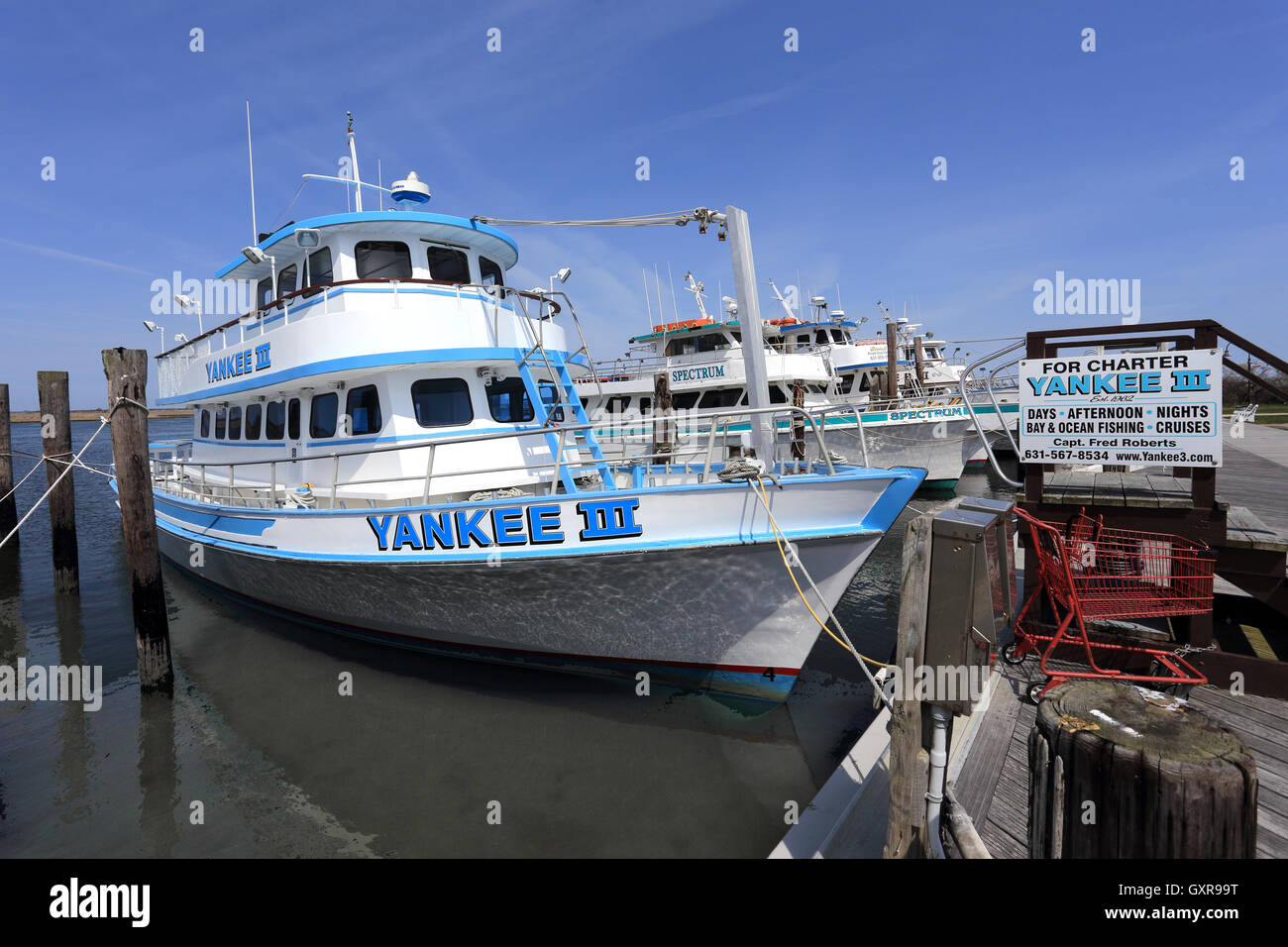 Captree bassin bateau de pêche de location Long Island New York Banque D'Images