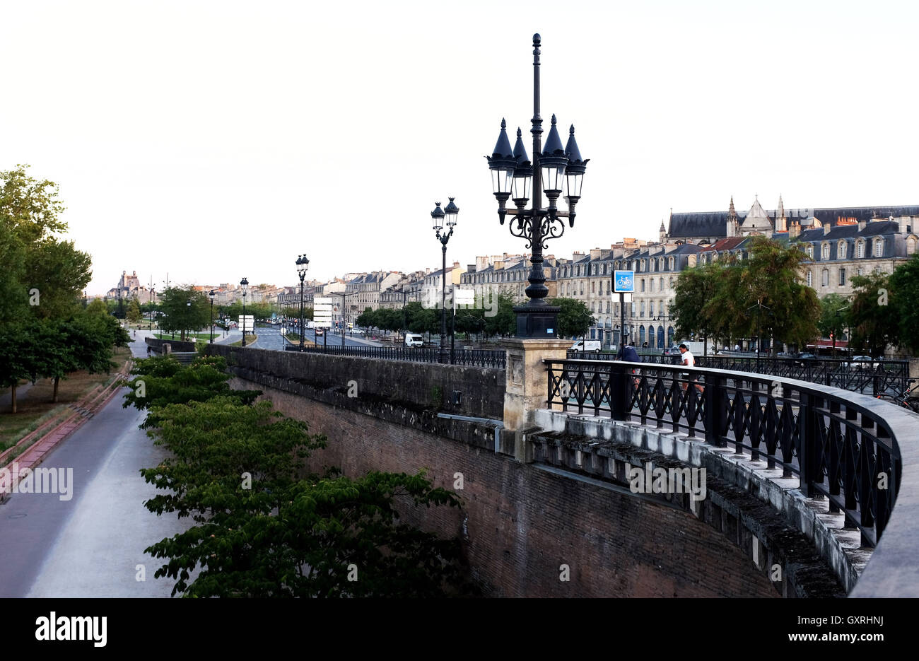 Pont de Pierre Bordeaux France Banque D'Images