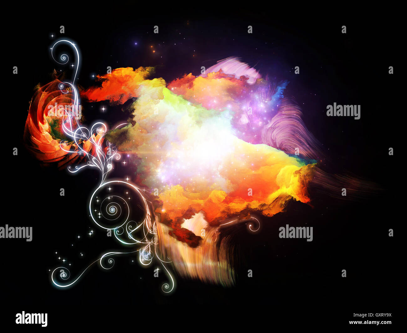 Design conceptuel de Nébuleuses Banque D'Images