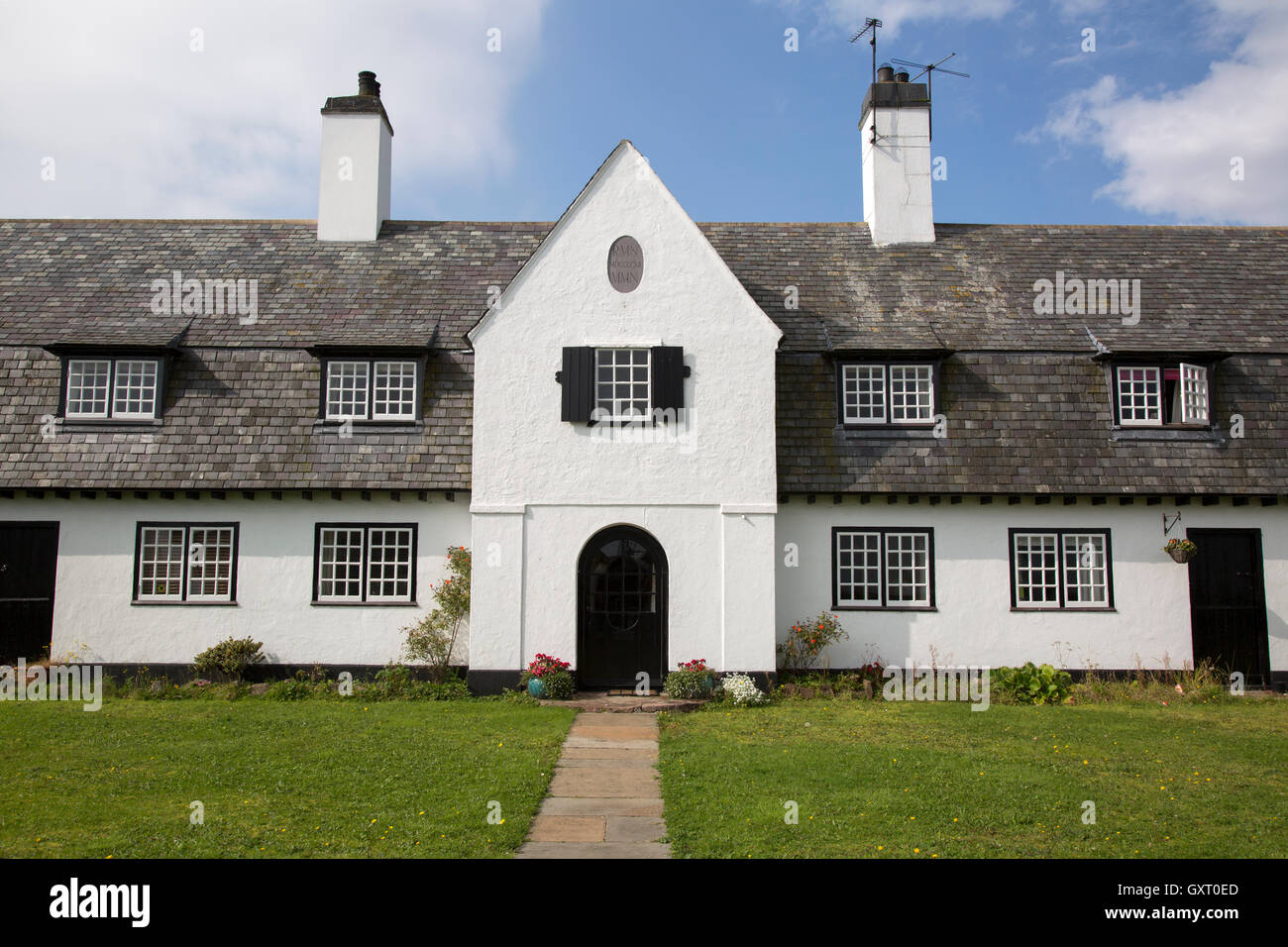 Square Cottage, Cushendun ; le comté d'Antrim, Irlande du Nord Banque D'Images