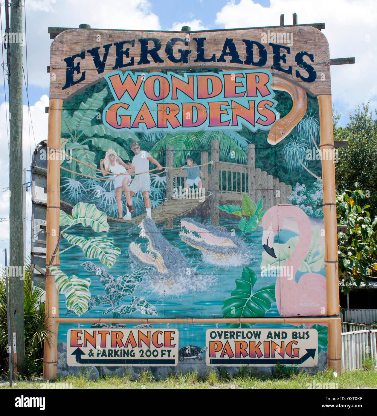 Wonder Gardens à Bonita Springs, en Floride, présente des paysages luxuriants, une faune exotique et des expositions fantaisistes dans un cadre de jardin familial. Banque D'Images