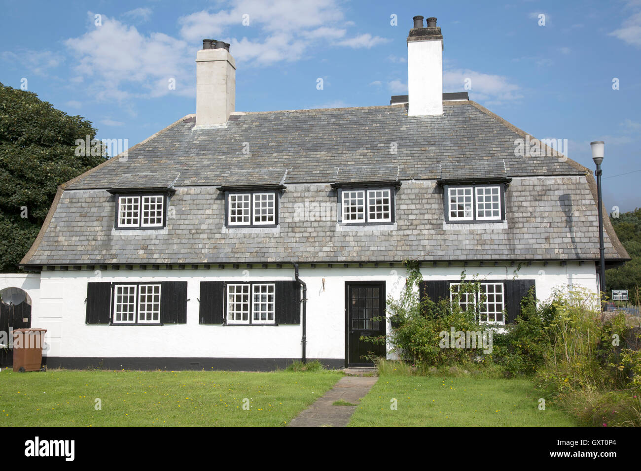 Square Cottage, Cushendun ; le comté d'Antrim, Irlande du Nord Banque D'Images