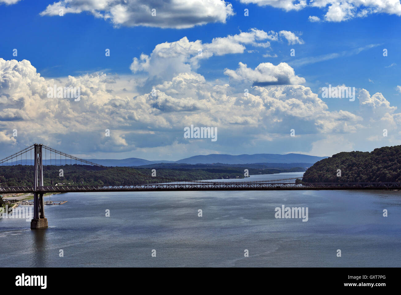 La rivière Hudson Poughkeepsie New York Banque D'Images