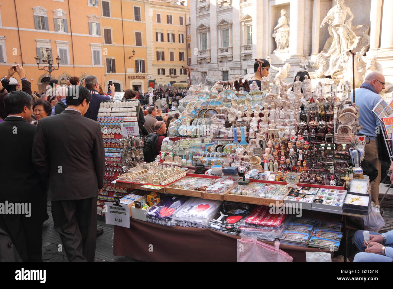 Blocage de souvenirs, Fontana di Trevi, Rome, Roma, Italie, voyages Banque D'Images