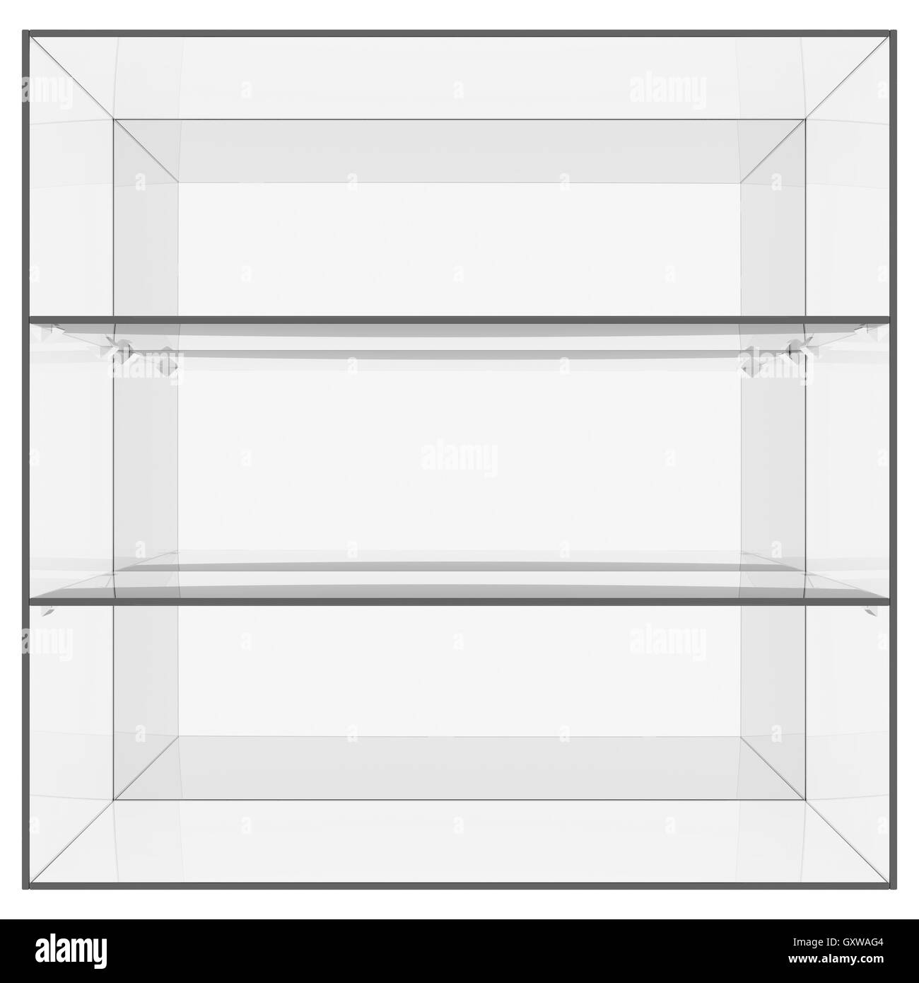 Étagères en verre Banque D'Images
