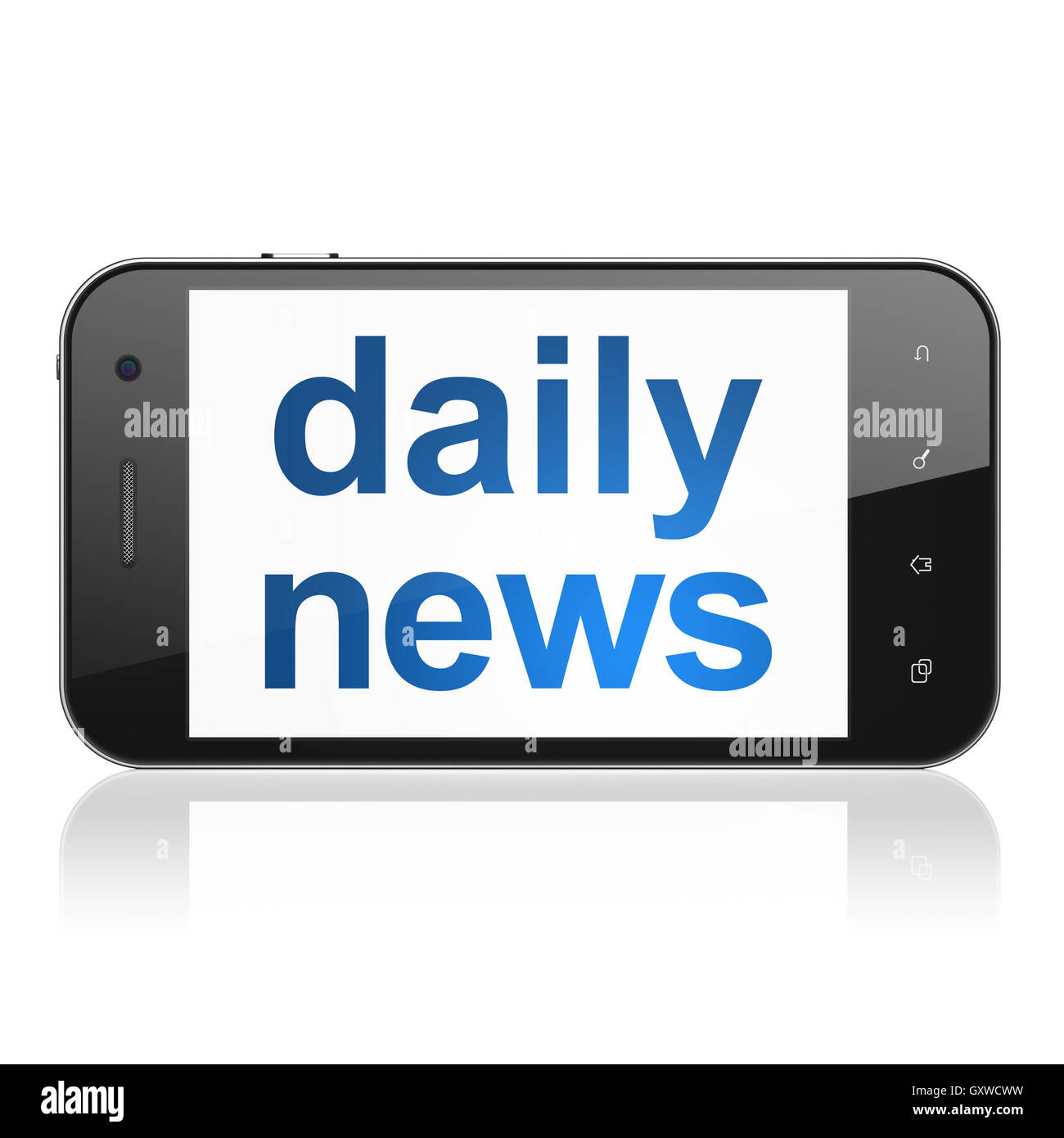News concept : Daily News sur smartphone Banque D'Images
