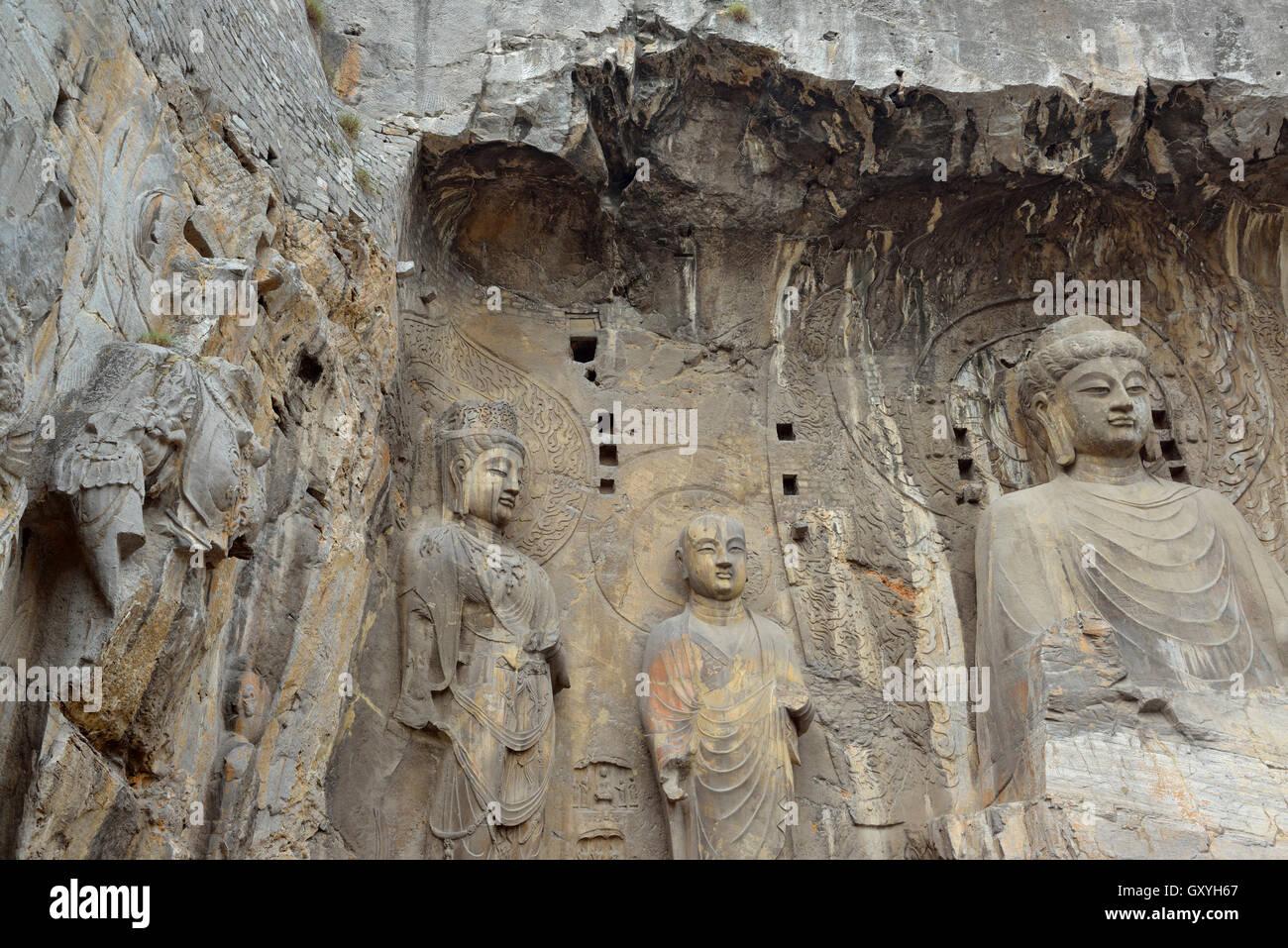 Grottes de Longmen à Luoyang, province du Henan, Chine. 09-Sep-2016 Banque D'Images